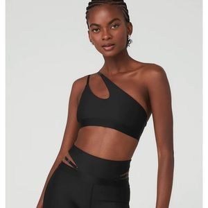 alo one shoulder all brighter bra nwot